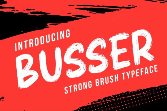 Busser: A Cool, Brushed Urban Display Font for Web Design