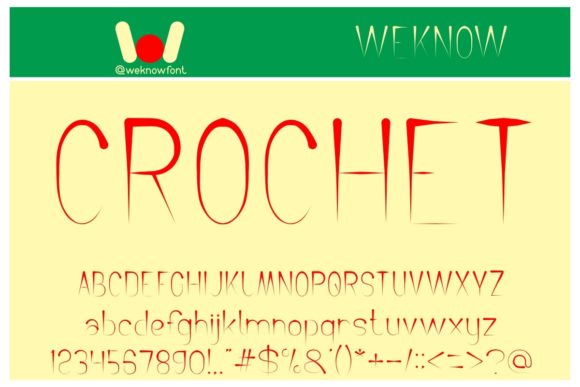 Crochet Pattern: A Display Font Built for Digital Expression