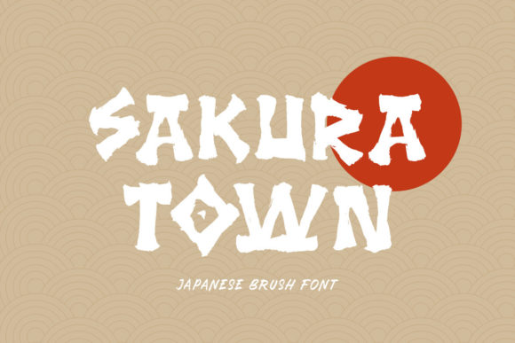 Discover Sakura Town: A Bold and Brushed Display Font