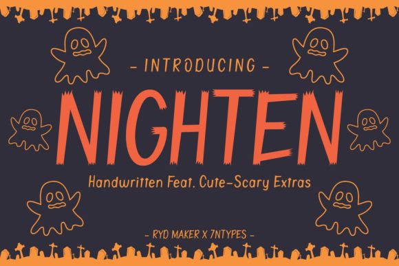 Nighten: A Cool, Brushed Display Font for Eye-Catching Designs